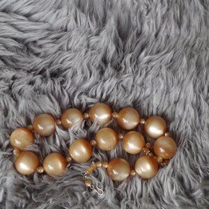 Vintage Mid Century Moon Glow Lucite  Bubble Bead Necklace